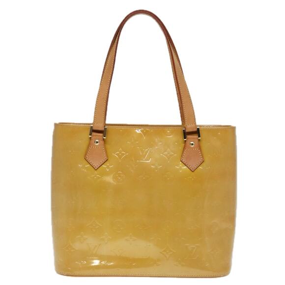 LOUIS VUITTON Monogram Vernis Houston Hand Bag Beige M91004 - Picture 2 of 13